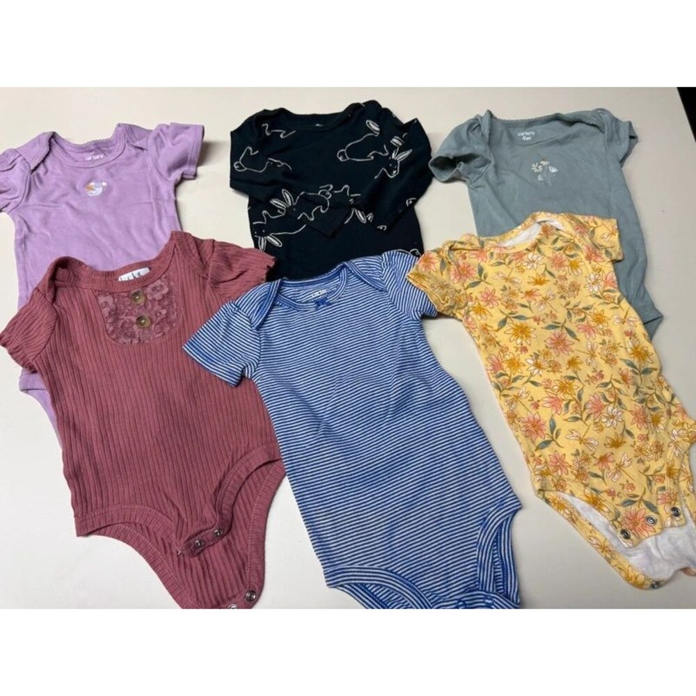 Baby Girl Bodysuit Lot 9M Carter's Nicole Miller Buc-ee's 15 Pieces